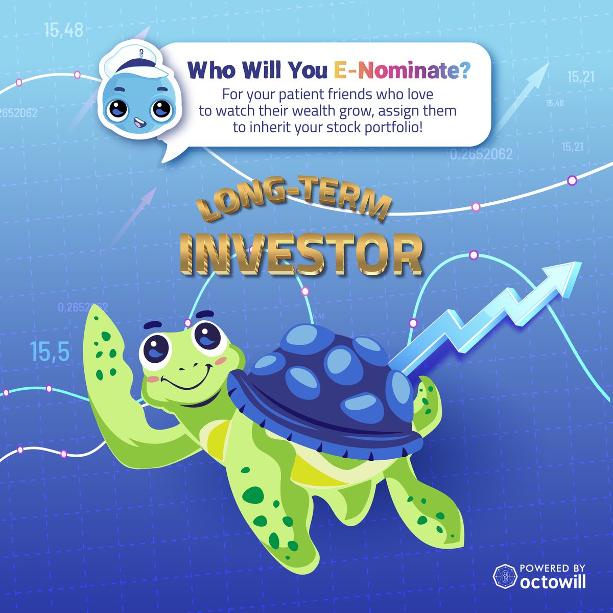 YourCaptOcto's tweet photo. With so many types of #digitalassets, how could you choose whom to e-nominate?For my friend with an evergreen interest in #stock, I'd e-nominate my Long Term Investor friend to inherit my stock portfolio! ​

Want to start e-nominating? Check out https://t.co/MTWIIyZTlX https://t.co/yGZpCU4qtY