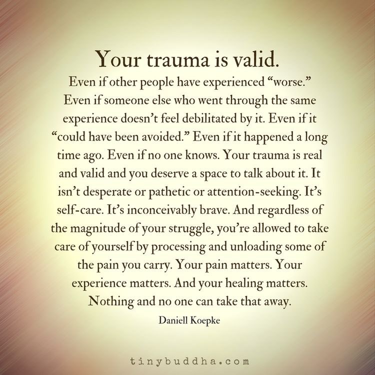 Nattles03's tweet photo. Your Trauma is valid. 🖤#Trauma #PTSD #MentalHealthAwareness #MentalHealthMatters #HealingTrauma #anxiety #depression https://t.co/pJw5qrGkfW