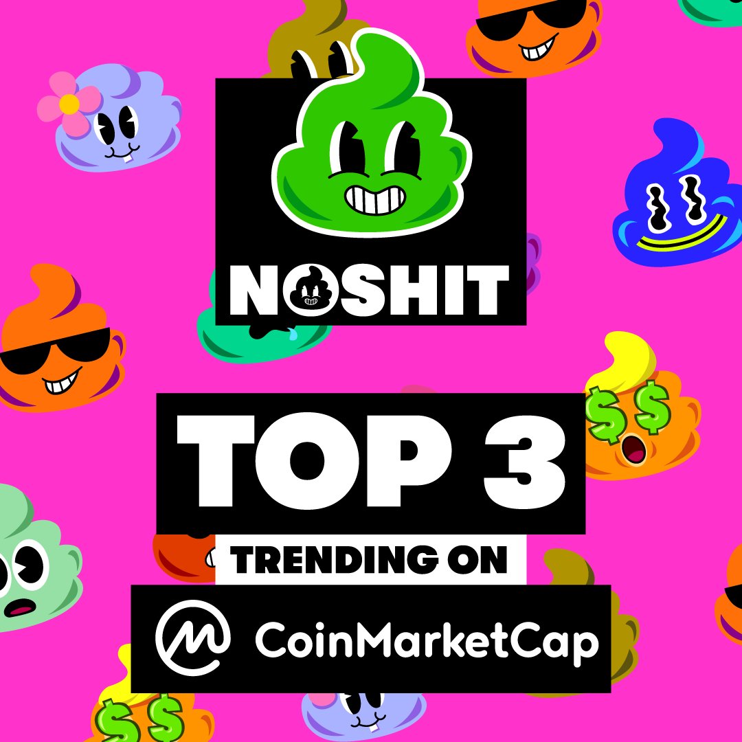 noshit_c's tweet photo. 💵‼️🎀TOP 3 TRENDING on @CoinMarketCap! 🎀‼️💵💩FOR THE SECOND TIME ‼️

NOSHIT is THE SHIT!

#noshit #bsc #altcoin #CryptoNews #cryptocurrency https://t.co/zWFIH0gt8P