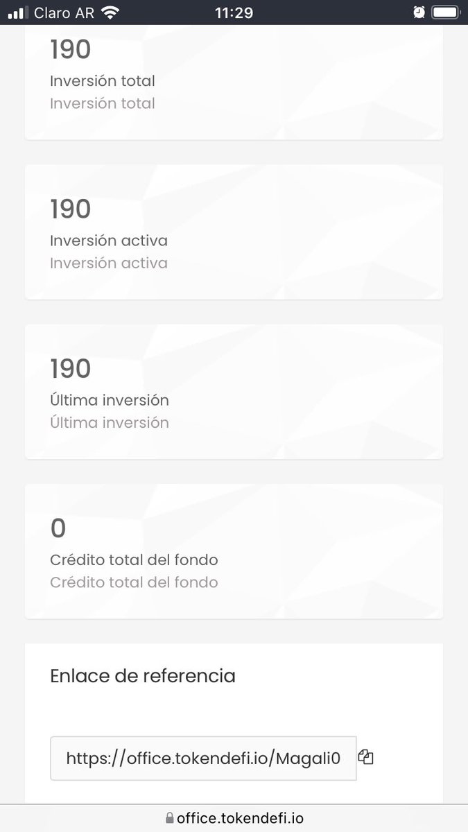 Maguiesca06's tweet photo. @tokendefi Hola!
Quisiera ver cuando veo mi ganancia! Ya que me sigue figurando en 0?
Si https://t.co/6JSbkpuDHs