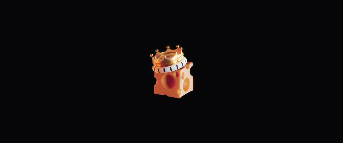 Undergraphics's tweet photo. A new CheeseVerse™ character is coming out today. To get extra attention for this event, I decided to have a "one-day giveaway" and raffle off 5 ultra-minimalistic👑x🧀banners.

• Follow @kusamakings &amp; @Undergraphics 
• Retweet this post

Results today at 21 UTC | Good luck!🍀 https://t.co/Vd1u447WGs