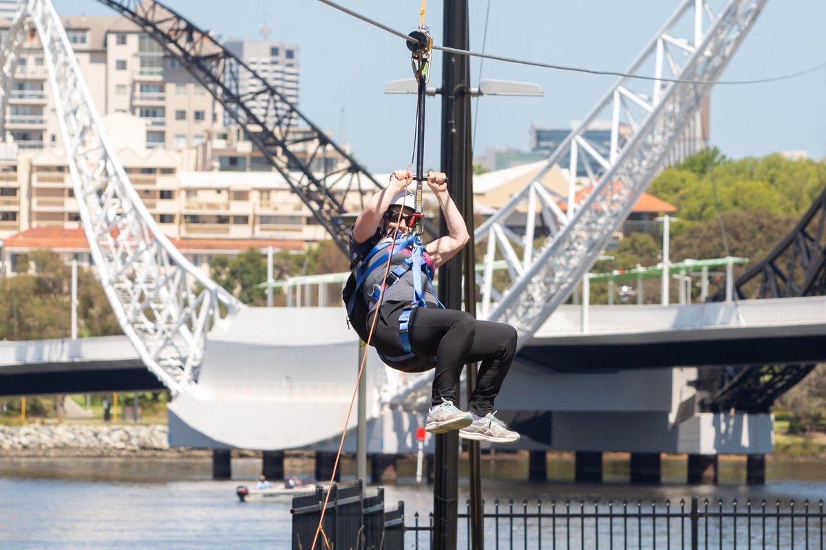 Are you brave enough to take on Perth’s newest & longest zipline? Feel a rush of adrenaline at Matagarup Zip + Climb, as you step off the platform & accelerate like a rocket over the Swan River! Visit the link below for more details. destinationperth.com.au/business/direc… 📷 ABC Perth #seeperth