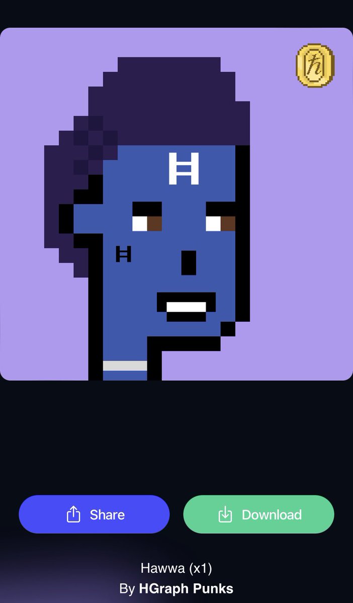 Thanks for an awesome drop <a href="/HGraphPunks/">HGraph Punks 🟪🤘</a>!  Stoked to tuck this one into the wallet.