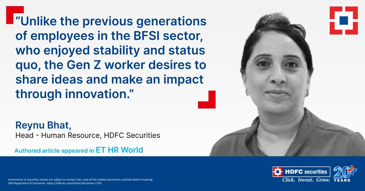 hdfcsec's tweet photo. India is home to the world’s largest population of millennials and Gen Zers. - Reynu Bhat
Read More - https://t.co/FWW1iIMYjg
#Millennials #Genze #HR #Employee #Jobs #HSL https://t.co/k5nGpN6XyQ