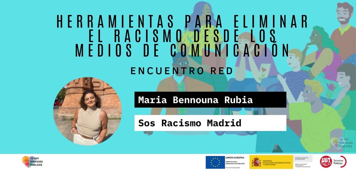 Herramientas para eliminar el racismo desde los medios de comunicación. En este encuentro hablaremos SOS RACISMO MADRID en concreto vamos a conversar sobre el portal web Es Racismo. Puedes ver el encuentro: yosoyserviciospublicos.es/herramientas-p…