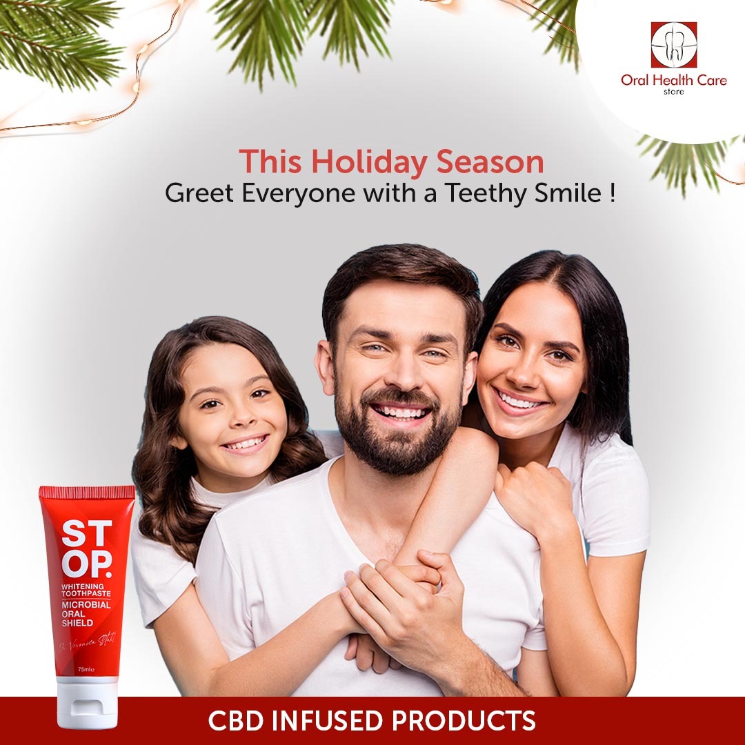 stopproduct04's tweet photo. Holiday season equals to sweet season, don't let your teeth suffer from unwanted dental ailments 

Buy Now -  https://t.co/0eLpWYrgmJ

#OralHealthCareStore #STOP #LightenUp #OralCare #CBD #Cannabis #CBDHealth #CBDProducts #CBDToothpaste #CBDOralSpray #OralHealth #TeethWhitening https://t.co/QUMkuC1Q4r