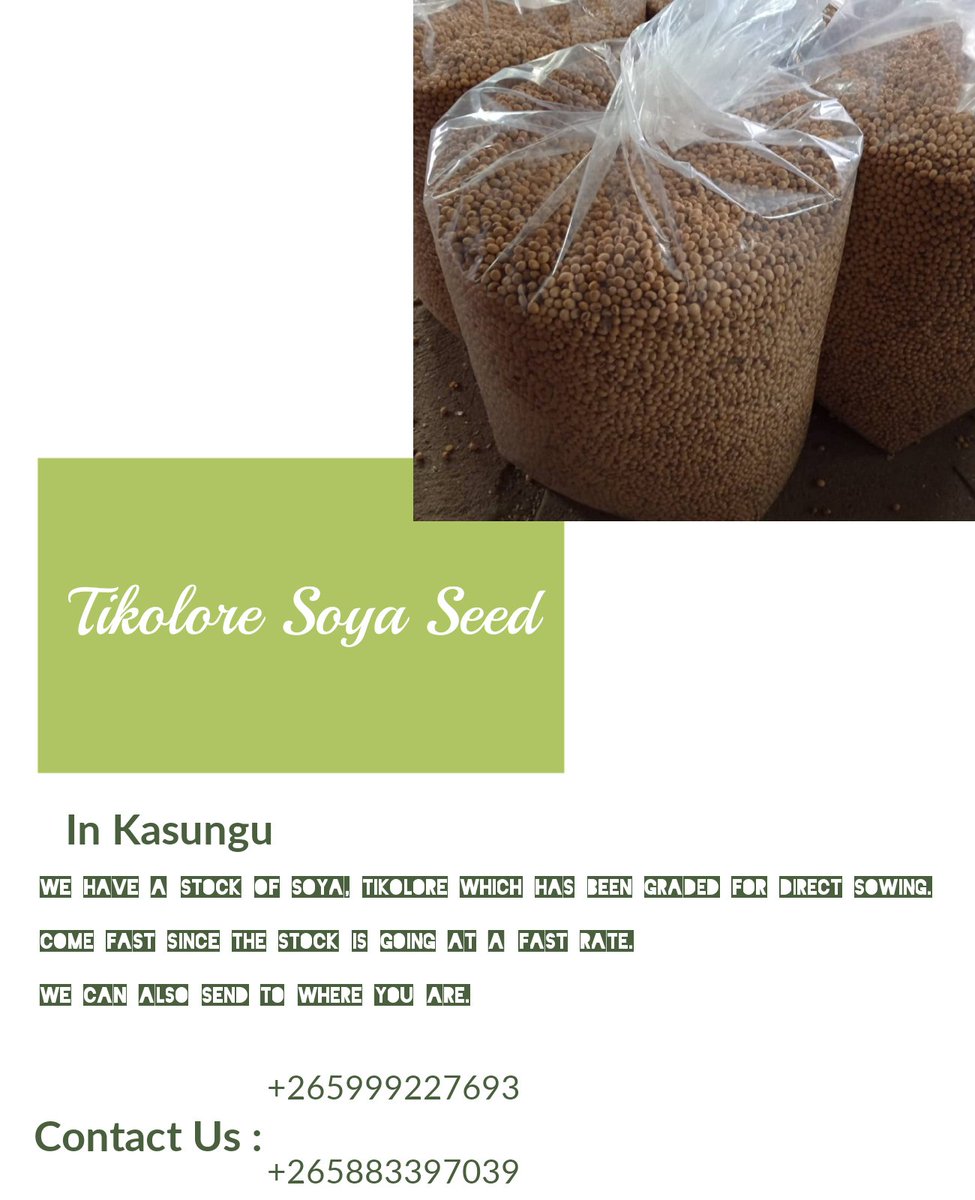 In case you want to plant Soya!! Ring me l!!