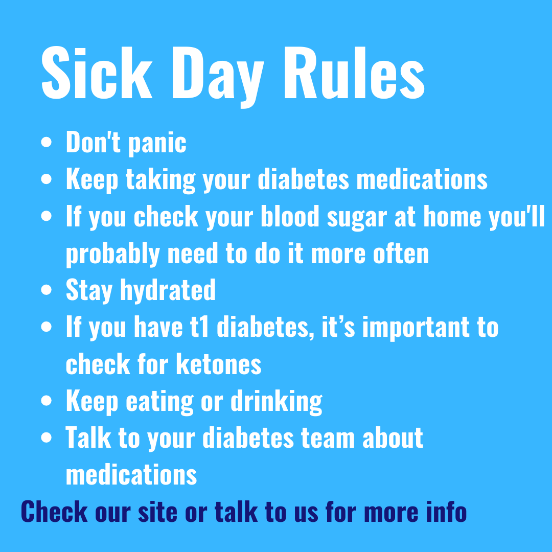 DiabetesUKCymru's tweet photo. Reminder of sick day rules for people living with #diabetes
Check this page for more info https://t.co/pEEbEeI64r …
#SickDayRules #Diabetes https://t.co/6XDlDw07P9