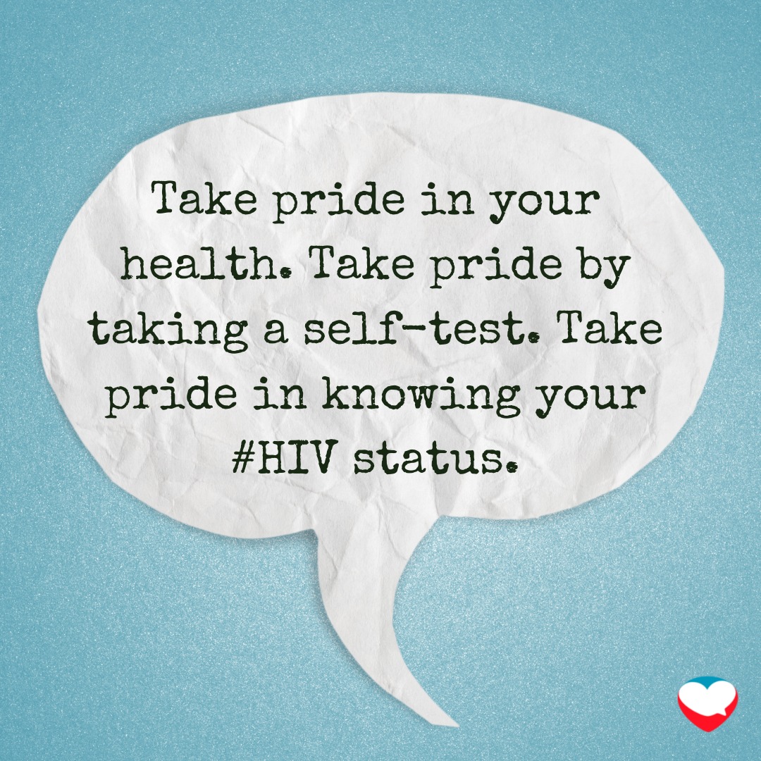 ZekiahMagero2's tweet photo. Take pride in your health. Take pride by taking a self-test. Take pride in knowing your #HIV status.

#TestingTuesday #lovemafrica #one2oneKE https://t.co/rkQ8TTNAE6