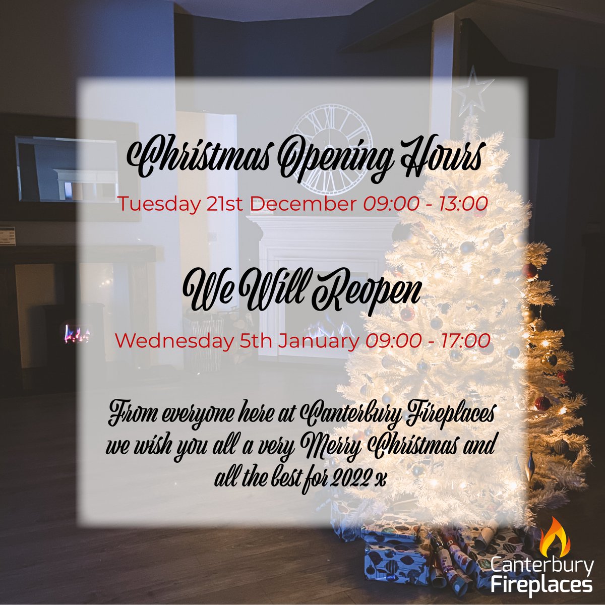The showroom will be closed from 13:00 today for Christmas and reopen Wednesday 5th January 2022.

We would like to take a moment to thank every single one of you. We hope you all have a fantastic Christmas and all the best for the new year!

Merry Christmas!