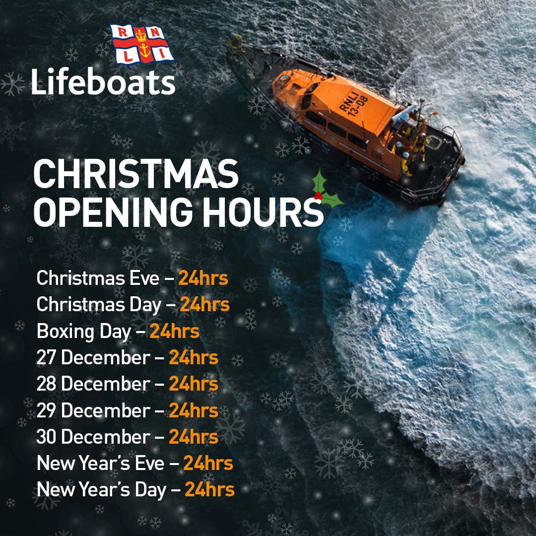Our Christmas opening hours this year 🔔🎄🎁
Our incredible volunteers are on call 24/7 and that doesn't change over Christmas. Your support powers them to each and every rescue: facebook.com/donate/3824307…