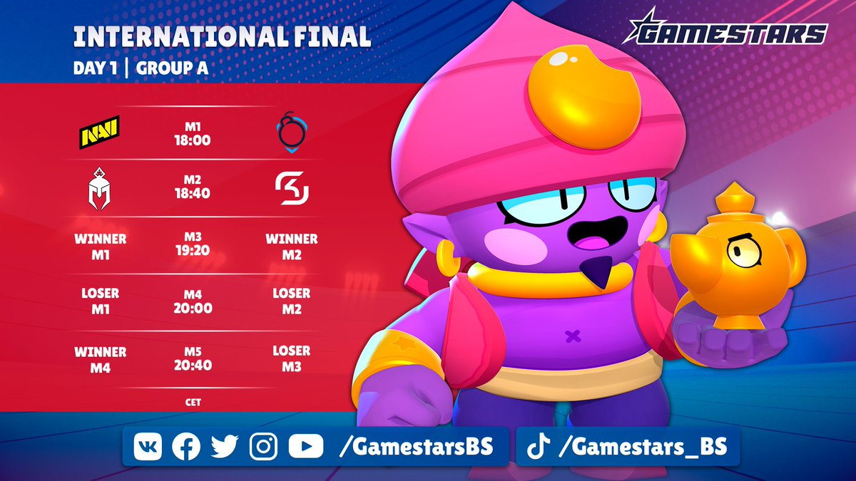 Day's program is all done and ready- catch &amp; have a good look at it 😉

#Gamestars #BrawlStars #Esports