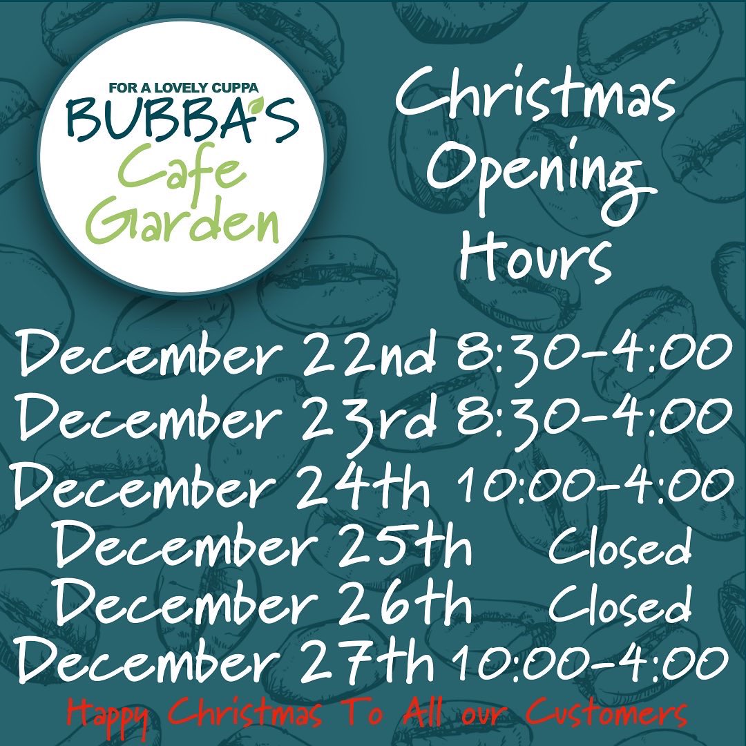 bubbascoffee's tweet photo. ⁠Just a reminder of our Christmas opening hours🎄
Merry Christmas and a Happy New Year to all our amazing customers❤️
#christmasopeninghours #christmas #christmasmood #christmasfeeling #christmascountdown #espresso #coffee #latte #drogheda #louth #louthchat #shoplocaldroghelda https://t.co/4Uq21aMFrQ