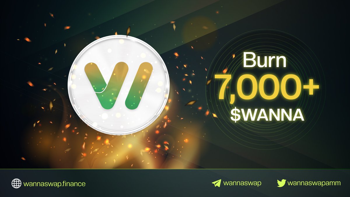 7k+ $WANNA burned in 2 days with Referral - a feature brings benefits to Wannatics and Ecosystem! ❤️‍🔥❤️‍🔥❤️‍🔥
$WANNA circulating supply will continue to decrease even more! 🚀🚀🚀

Referral Details: wannaswap.medium.com/referral-featu…