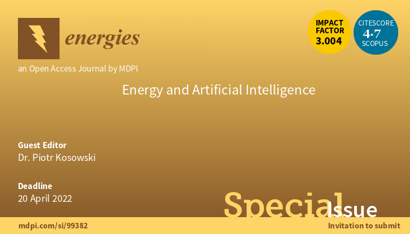 energies_mdpi's tweet photo. #mdpienergies #specialissue #callforpapers #artificialintelligence #energyengine
๐We are pleased to invite you to contribute to Special Issue "Energy and Artificial Intelligence"
๐Guest Editor: Dr. Piotr Kosowski from @AGH_Krakow
๐More details: https://t.co/Ucf7plf7ZZ https://t.co/zA2Lt6xOT2