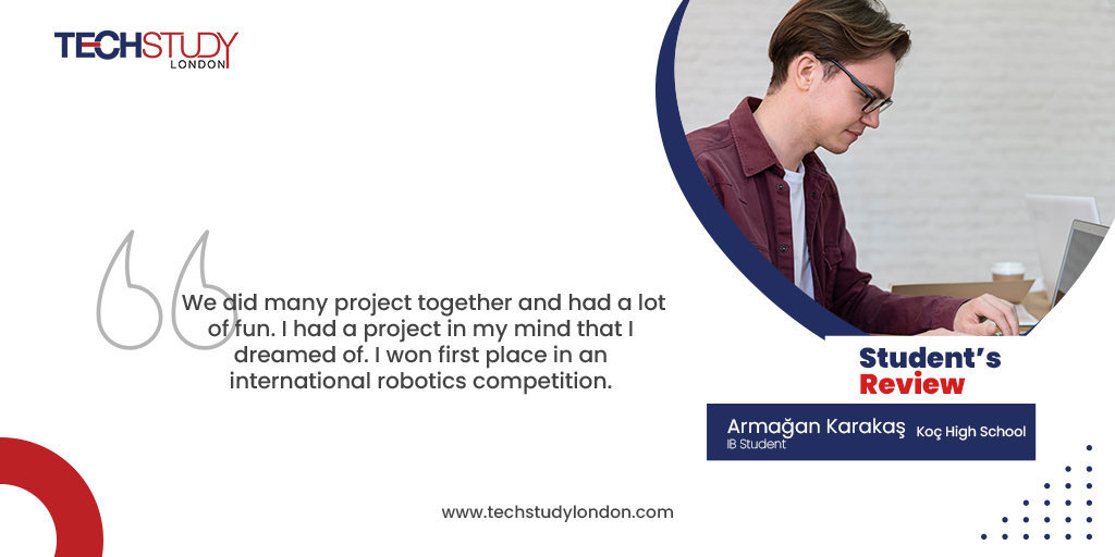 techstudylondon's tweet image. Student’s Review!

Comment by our student Armağan Karakaş 🧑🏻‍🦱

“ We did many projects together and had a lot of fun. 
I had a project in my mind that I dreamed of. I won first place in an international robotics competition.”
#techstudylondon #codeeducation  #studentscomments