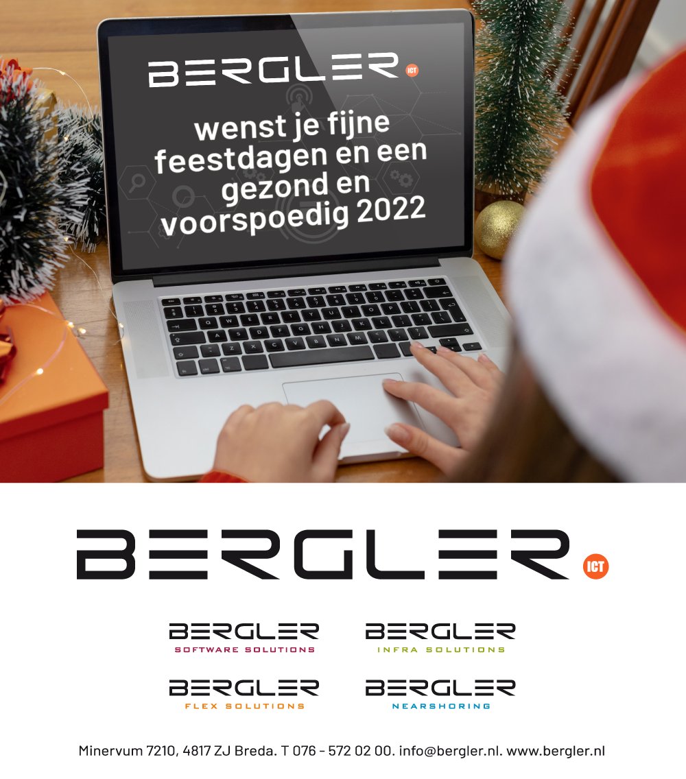 Directie en medewerkers van Bergler ICT wensen je een voorspoedig 2022 toe!
