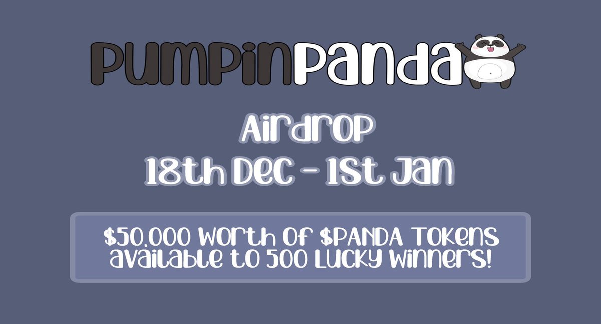 airdropblogs's tweet photo. 🔥 PumpinPanda #Airdrop (PANDA)
⭐️⭐️⭐️⭐️
🎁 Total Prize: $50,000 worth of PANDA
💰 Reward: $100 worth of $PANDA
👥 Referral: no
🏆 Winners: 500 random users

🔗 Airdrop Link: https://t.co/salbPc8Wdv

• Follow @PumpinPanda

🌐 About PumpinPanda: Visit – https://t.co/DTqxmji3Rg https://t.co/b6QdRTofrj