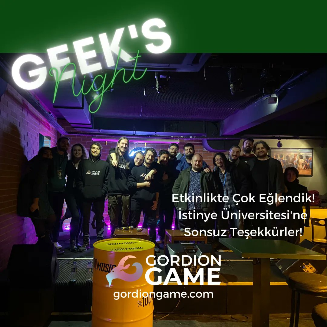 Geek's Night'ta Çok Eğlendik! İstinye Üniversitesi'ne ve Katılan Herkese Teşekkürler!
.
.
.
#gordiongame #frp #altinsehir #midas #twitch #faterpg #gamedev #rpg #muryo #müryo #tabletop #tabletopgames #tabletoprpg #tabletopgame #tabletopgaming #tabletoproleplaying