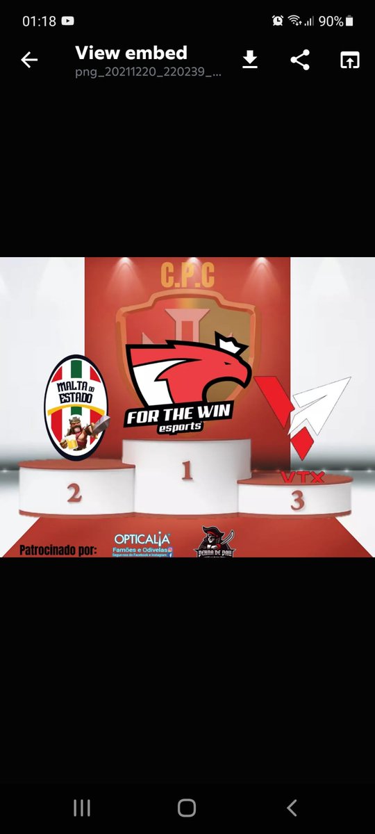 Não foi o resultado desejado mas mesmo assim ficamos pelo Honroso 2 Lugar após uma excelente prestação nossa 👏👏👏🔥
Parabéns a todas as Equipas envolvidas e a toda a organização e claro aos Campeões <a href="/ftwesports/">FTW | For The Win Esports</a>
Resta nos chegar mais fortes à próxima edição 🙏🔥 @CoC_Portugal