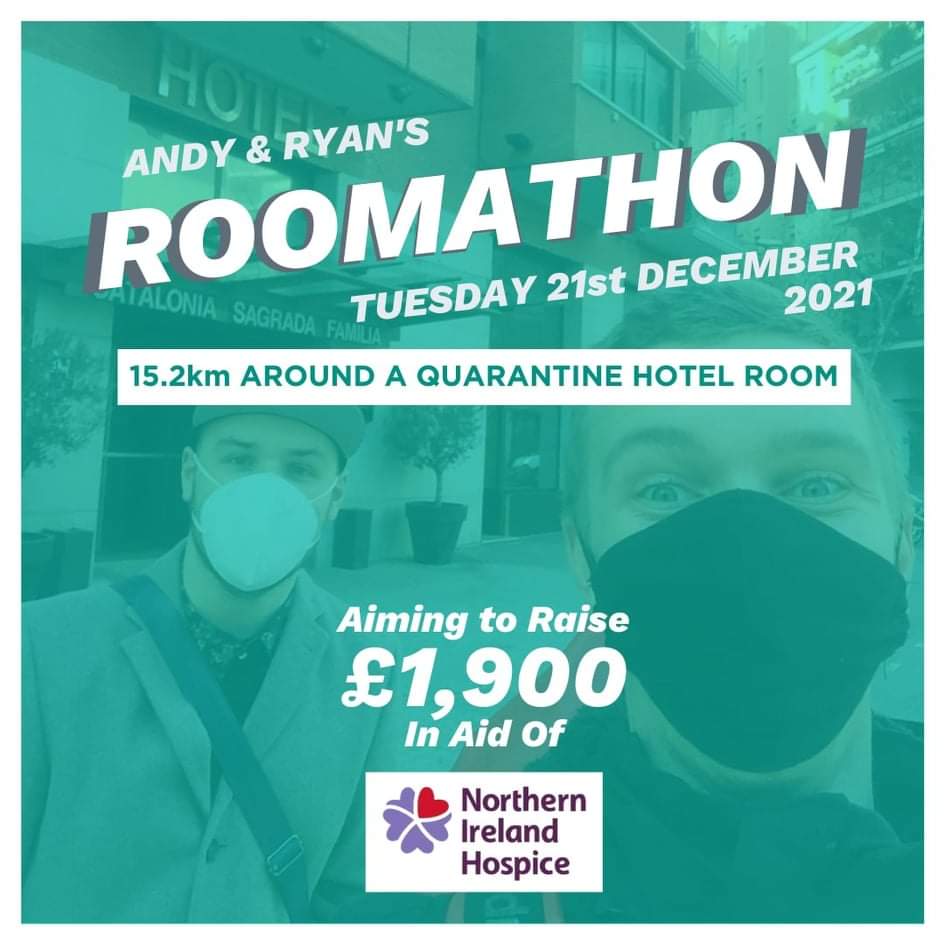 AndrewMcAnallen's tweet photo. Waking up a bit mesmerized by all the support we've received for our Charity Roomathon in aid of @NIHospice 😭

£437 raised in under 24hrs!!

Thank you! Stay tuned for updates throughout the day 🏃

Please RT and Donate via: https://t.co/5ysA0iEyVi https://t.co/N4Hm59Pzcn