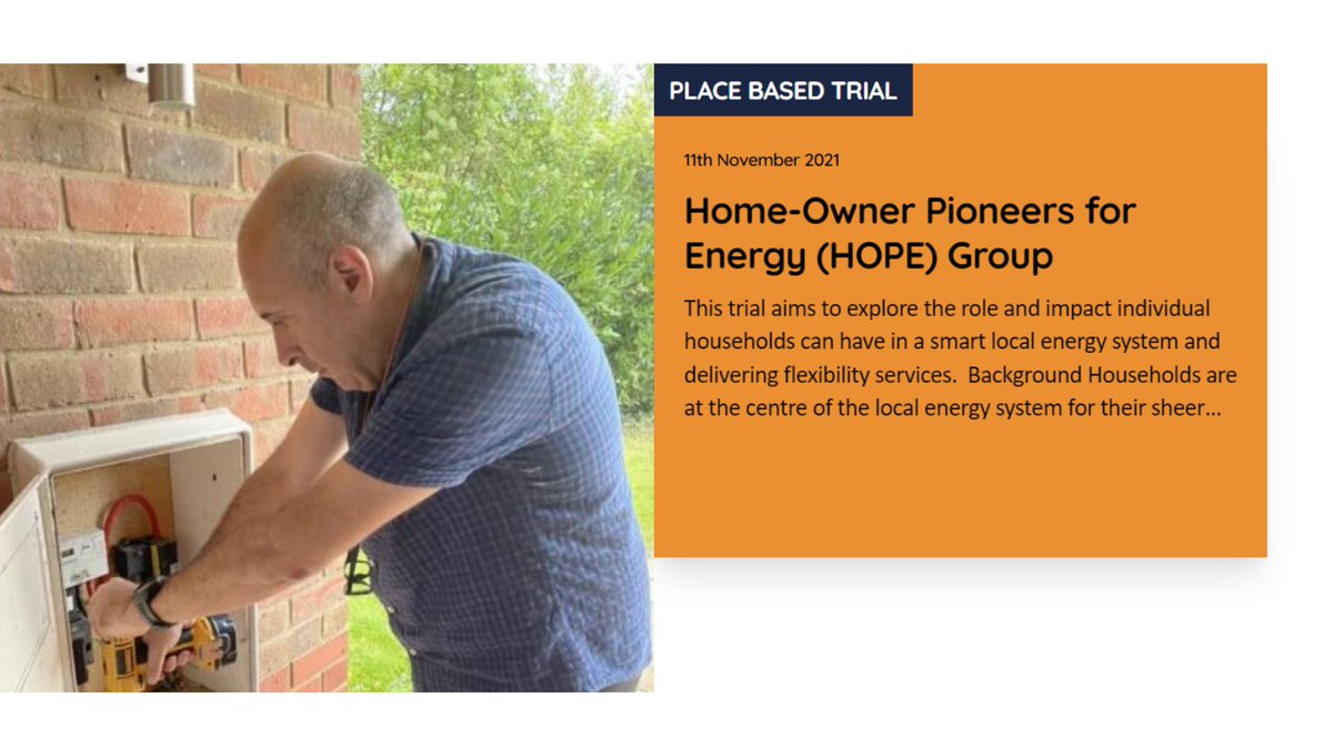 Case study: Home-Owner Pioneers for Energy (HOPE) Group 🏡

This trial aims to explore the role and impact individual households can have in a smart local energy system and delivering flexibility services. ⚡🔌

Read more about the trial here: project-leo.co.uk/case-studies/h…