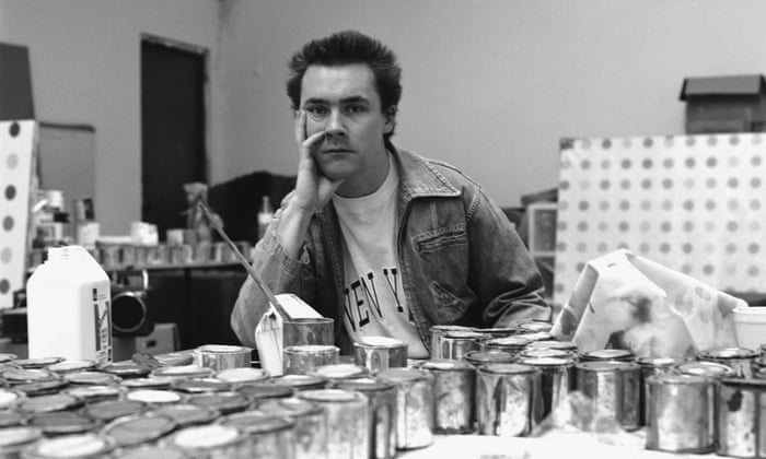 Damien with spot paintings, 1990 <a href="/hirst_official/">Damien Hirst</a>