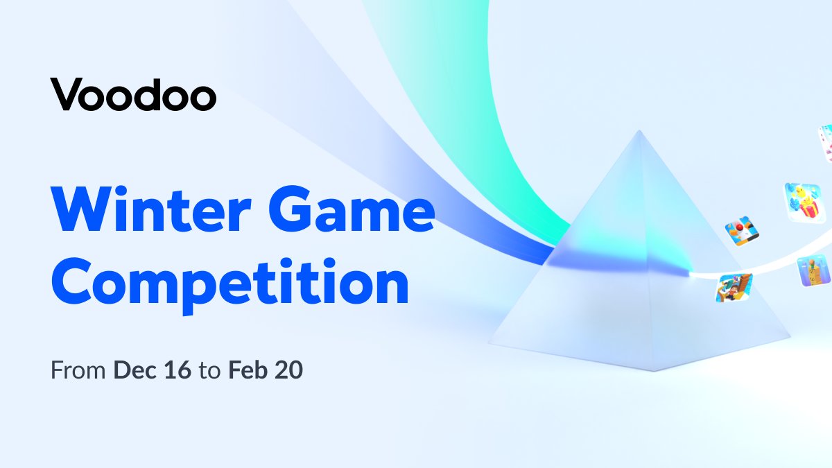 VoodooPlatform's tweet photo. Hyper-casual studios and devs, join our Winter Game Competition and win over $1m with our latest product knowledge and ideation techniques 🏆

Sign-up here: https://t.co/aSDdXo9Qsr

#hypercasual #hypercausalgames #gamecompetitions #hypercasualnews #Voodoo https://t.co/JL2fi7qPi4