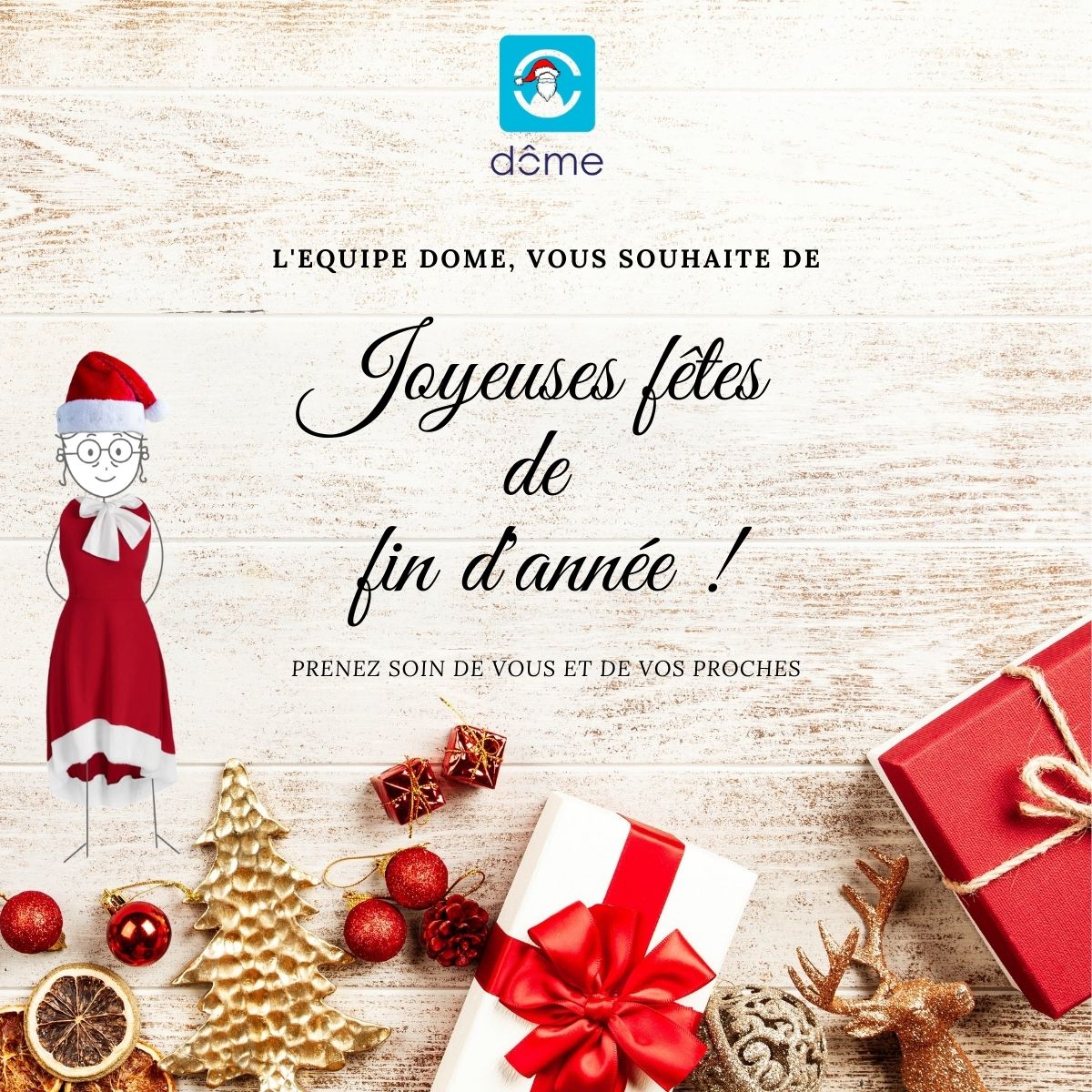 En cette fin d’année, <a href="/DomeOfficiel/">Dôme</a>  restera à votre écoute avec un service restreint mais efficace 😉
Pour nous joindre : 
👉 02.99.78.67.80 
👉contact@domicilien.fr

Toute l’équipe vous souhaite de merveilleuses fêtes de fin d’année !
#SAAD #Domicilie #Coordination #aidants