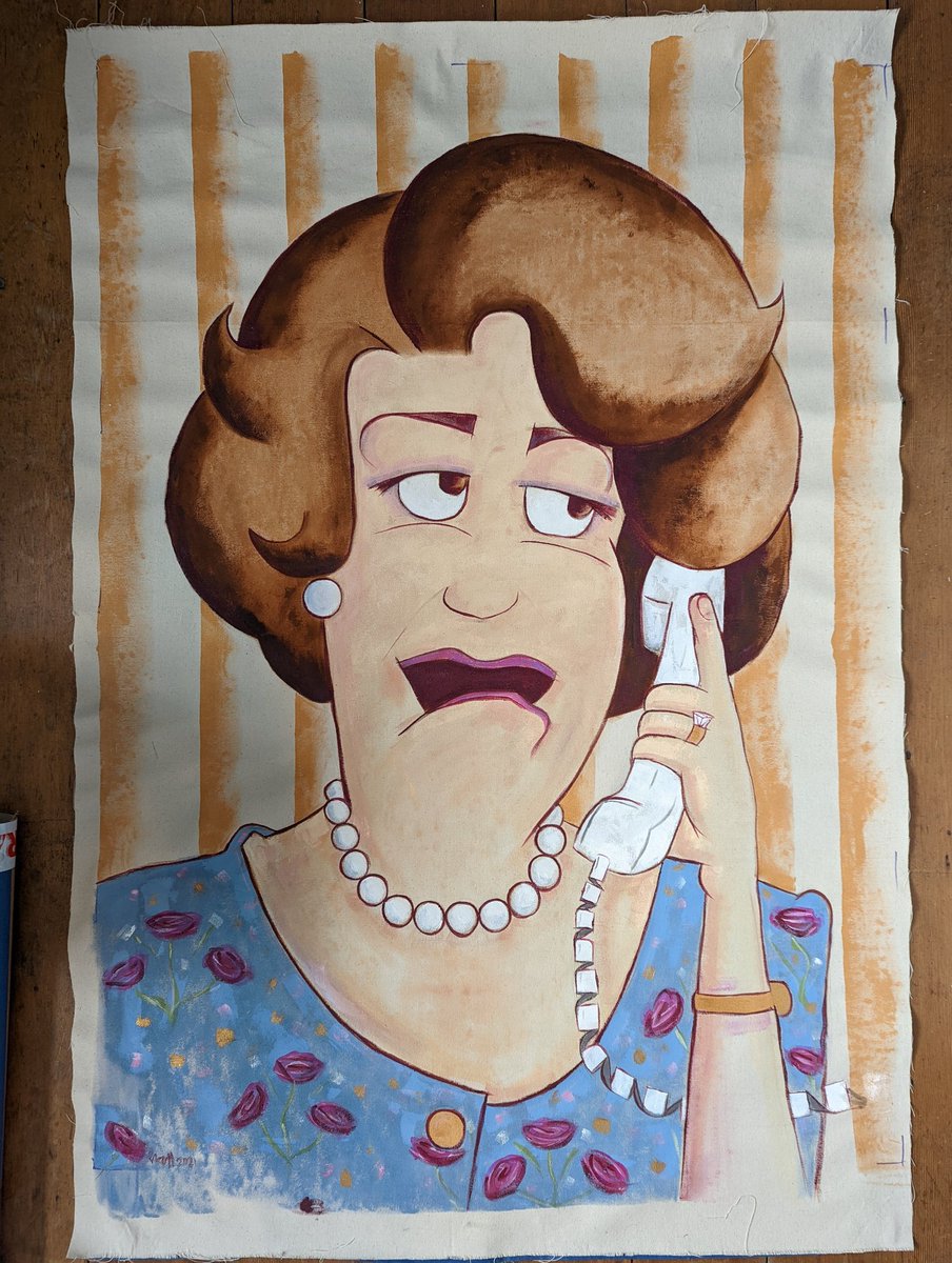 mrscottnunn's tweet photo. Yes I did paint a 46 inch high Mrs Bucket for a straight man in Australia who is obsessed with her.
And proud he is my cousin. #hyacinthbucket https://t.co/SJUj7aGlrn