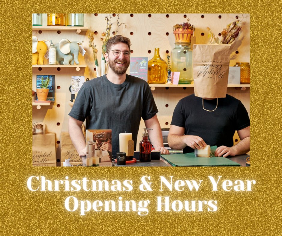 21st to 24th December - open from 10:30am - 17:15pm  
25th December - closed (Happy Christmas!)
26th December to 3rd January - closed (Happy New Year!) 
4th January - normal hours resume 10:30 - 17:15pm
See you on the other side.....! Cue emojis 🦌🎅⛄️🎁🎉