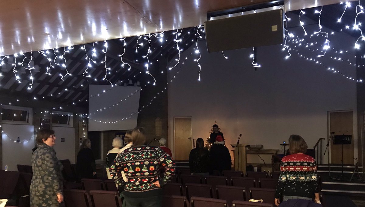 MainStSound's tweet image. Last nights rehearsal was under the Christmas lights. #ChristmasMagic #LABBS2021 #AcombBaptistChurch