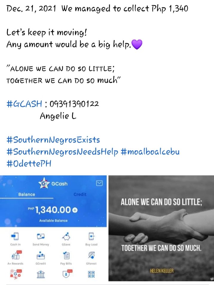 ghail_btsOt7's tweet image. CALL FOR DONATION

Any amount would be a big help🥺💜
#BagyongOdette #NegrosNeedsHelp #SIPALAYNEEDSHELP #moalboalcebu #SouthernNegrosNeedsHelp