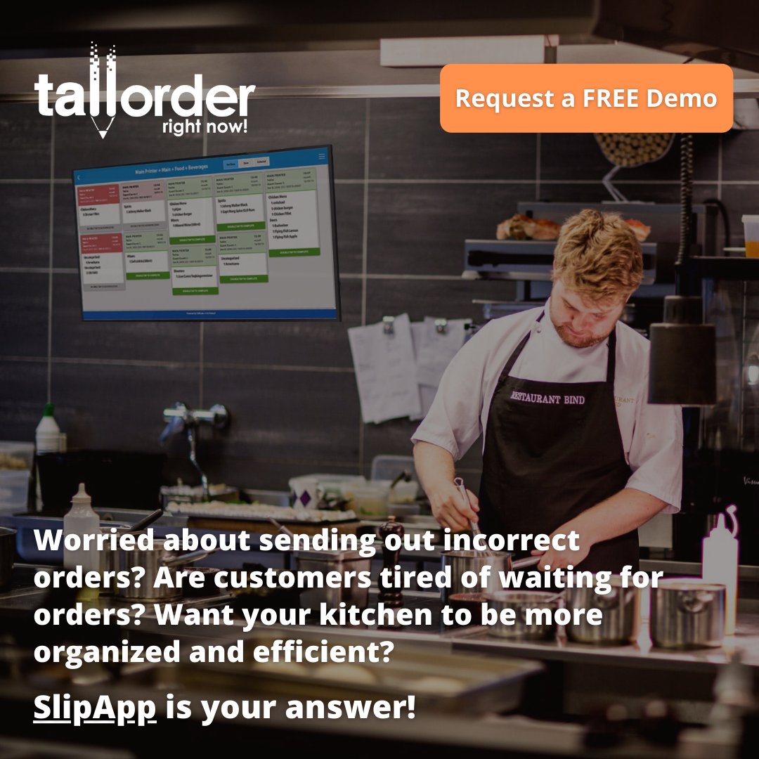 tallordersol's tweet image. With SlipApp, Our Kitchen Display Feature, you can send orders directly from your Pos to your kitchen.  Track kitchen efficiency, save printing costs &amp;amp; improve customer satisfaction. 
#kds #kitchendisplaysystem #kitchendisplayfeature #orderdisplayfeature #orderdisplay #orders