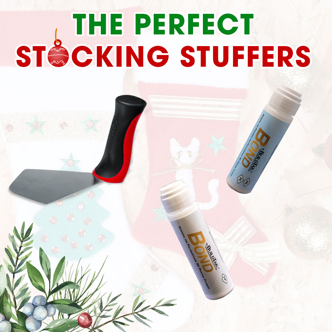 BuildTak's tweet image. The perfect stocking stuffers!

Featured in this image: the BuildTak Spatula, BuildTak Bond for PA/PC, and BuildTak Bond for PP.

#3DPrinting #BuildTakSpatula #BuildTak #Technology #Christmas #Holidays