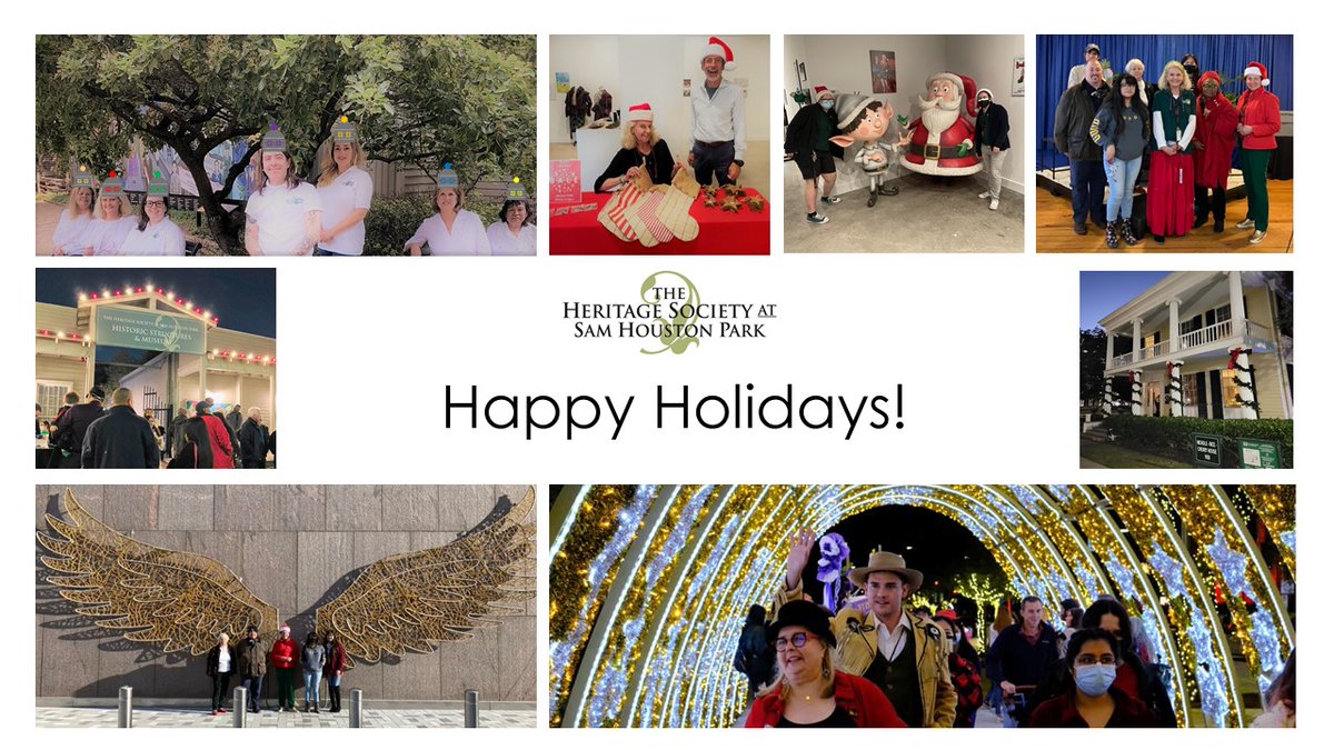 heritagesociety's tweet photo. Happy Holidays, Merry Christmas, Happy Kwanza, and seasons greetings.  We will be closed on Christmas Eve and Christmas.  We will be open this Sunday, 12/26 so bring the family by!  1100 Bagby Street. 12 - 5 PM. #thingstodo #Houston https://t.co/weoDdida1T