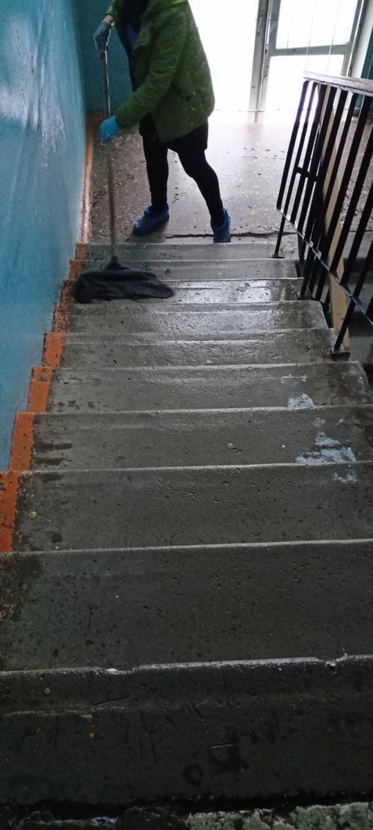 Мехзавод 12,1. Влажная уборка подъездов.