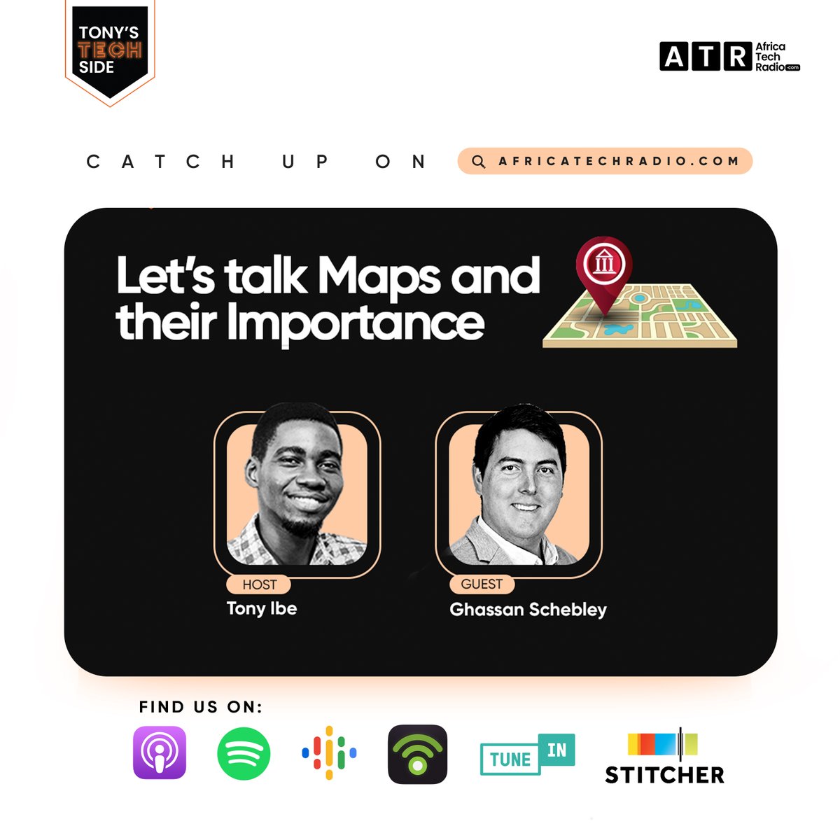 Listen to <a href="/Matt_Where/">Matthew Pennells</a> and Anthony Ibe from <a href="/africatechradio/">Africa Tech Radio</a> chat about the importance of maps <a href="/Esri/">Esri</a>
#ESRICommunity <a href="/AfricaGeoPortal/">Africa GeoPortal</a> africatechradio.com/lets-talk-maps…
