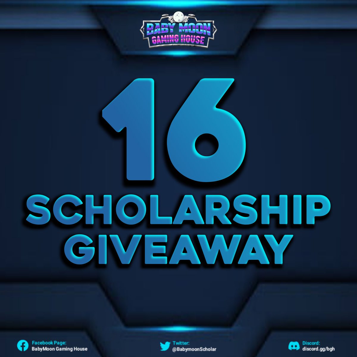 BGH_DAO's tweet photo. 🎉AXIE SCHOLARSHIP GIVEAWAY🎉

We'll get 6 Top Fans (excluding those who are already our scholars) from our Facebook Page and then the rest for those people who'll be joined in our giveaway.

⚠️HOW?
1️⃣ Must like our FB Page, Follow @BabymoonScholar &amp; Join https://t.co/CKvGuORIca https://t.co/rvyhdvm4Nq