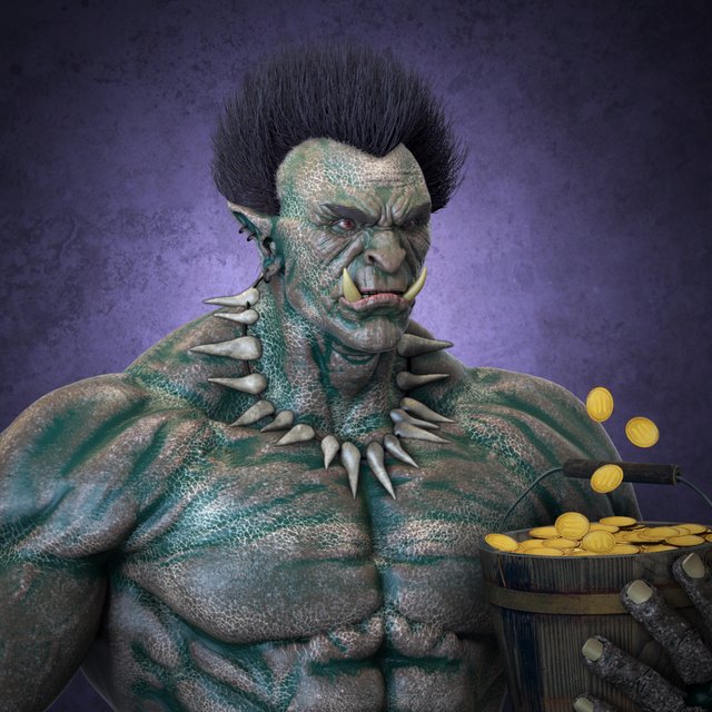 LrdGoldThrnRoom's tweet image. Idk how the team at @Mighty_Orc looked in to my brain and seen what I envisioned the Orc I'd been RPing in the disc as. But they fkn nailed it.