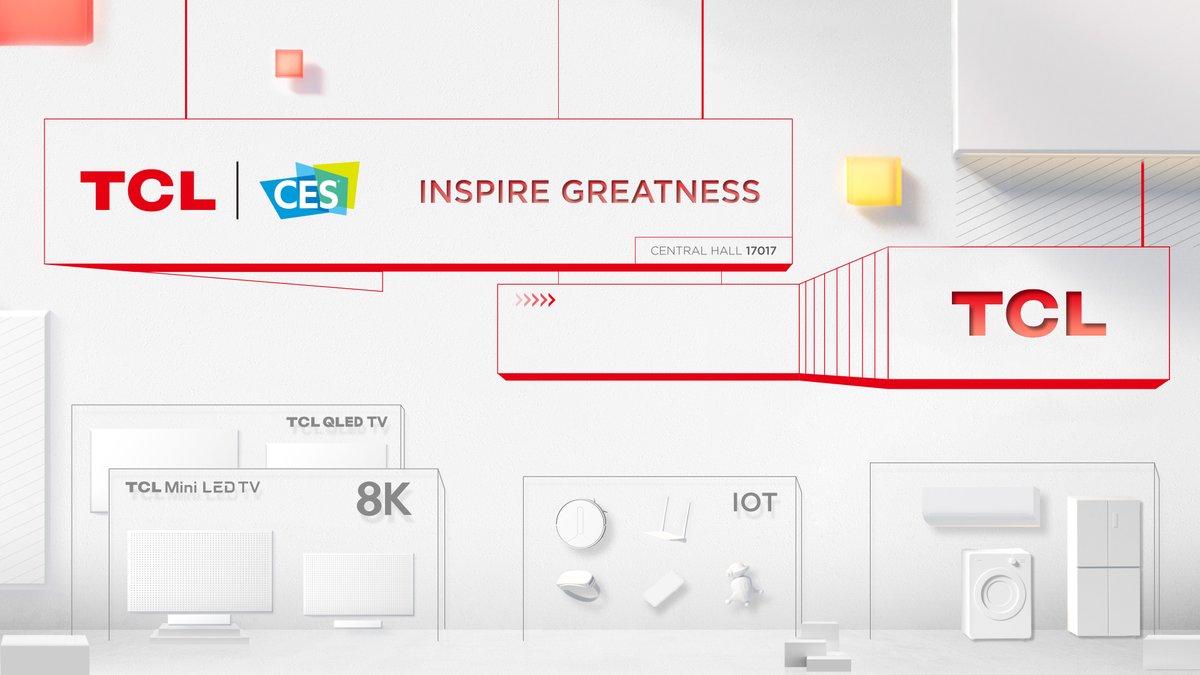 AUTCL's tweet photo. Prepare to be inspired. #TCL is back at #CES2022 ofο¬ine exhibition after 2 long years!
Find us at the at Central Hall 17017 in Las Vegas from Jan. 5-8 π. We can't wait to show you our innovative #TCL_MiniLED and new premium whitegoods! #TCLInspireGreatness . . #TCLCES 2022 https://t.co/sjtU3oXnEz