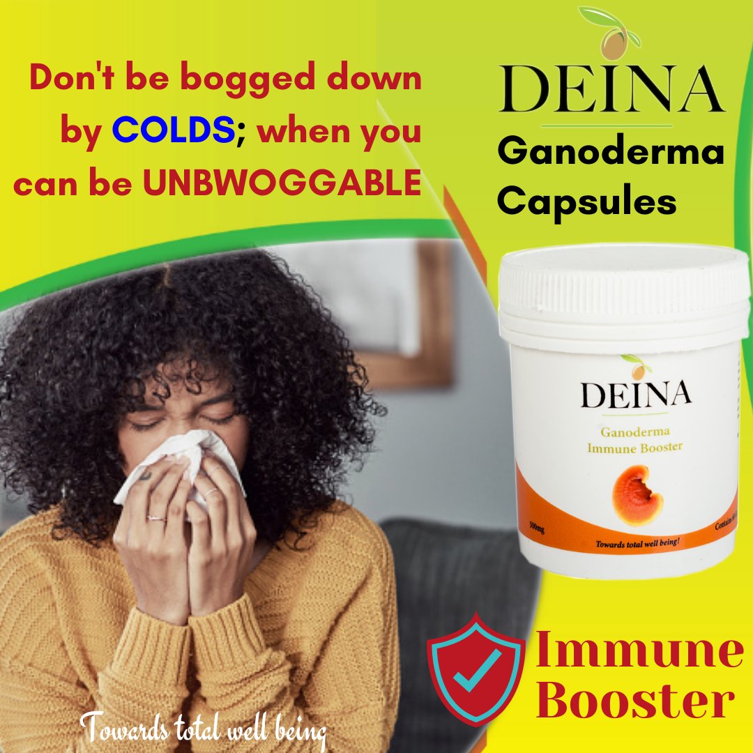 Deina_products's tweet photo. Don't allow the cold or flu ruin your holiday. We got you with our immune booster- Deina Ganoderma Capsules.
#Towardstotalwellbeing #NaturalWellness #NaturalNutrition
#StayHealthy #NoFlu #BeattheCold #NaturaHeals https://t.co/zujawia6vz