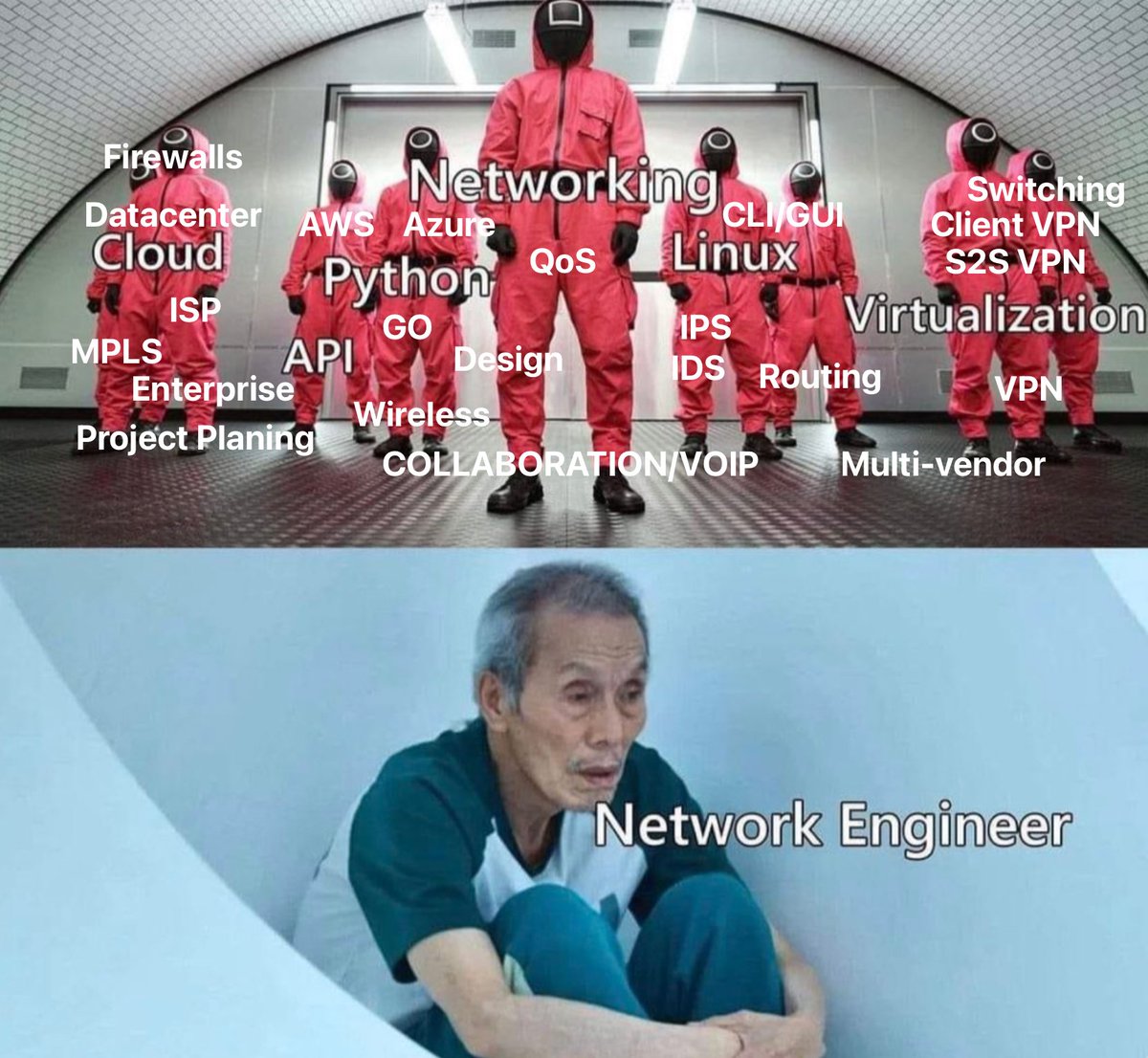 JYvEKO's tweet photo. "Why are there so few Network Engineers..?"
#networking #cisco #networksecurity #fortinet #juniper #Arista #networkengineer https://t.co/JiXkLC7WFC