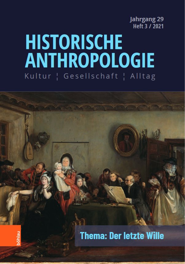 HistAnth's tweet photo. Out now! Die neue #historischeanthropologie zum Thema ‚Der letzte Wille‘, hg. von Margareth Lanzinger und Siglinde Clementi: https://t.co/Gmxa3VC853 
Der Thementeil befasst sich mit der faszinierenden Quelle #testamente. 1/ https://t.co/YJFavVZyJr
