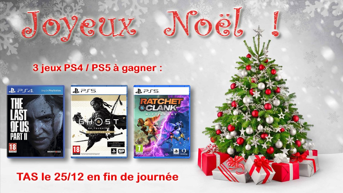 DadGamerChief's tweet photo. A peine un #CONCOURS se termine, qu'un autre commence avec @PlayStationFR  !
A gagner : 3 jeux (codes de téléchargement) #PS4/#PS5.
Pour gagner il faut :
➡️ RT 
➡️ Follow
➡️ Tag un ami et commente avec le jeu de ton choix
TAS le 25/12
Règlement complet ➡️: https://t.co/uCqvzbCJSK https://t.co/kxyglUmyiM