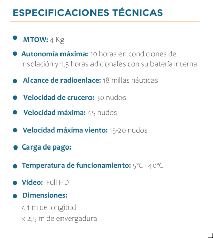 REjercitos's tweet photo. 🇪🇸🇪🇸🇪🇸 #España - La #DGAM ha concedido a la empresa @MarineInstrumen un contrato valorado en 200.000 euros destinado a la adaptación de capacidades del drone aéreo M5D-AIRFOX, aparato que se caracteriza por su motor eléctrico alimentado por paneles solares. https://t.co/eF4gYrW7nE