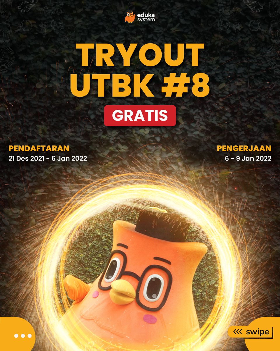 BuwhanEdu's tweet image. TRYOUT #8 GRATISSS DIBUKA!!! 😆🔥

Cara Daftar Tryout UTBK #8:⁣⁣⁣⁣⁣⁣⁣⁣⁣
1️⃣Follow @EdukaSystem 
2️⃣RT, like, rep #CaraBaruSimulasiUTBK &amp;amp; tag 5 temen
3️⃣Share post ke 5 grup
4️⃣⁣⁣⁣⁣⁣⁣⁣⁣⁣Log in bit.ly/TO8Eduka
5️⃣Pilih Gratis &amp;amp; upload bukti sc