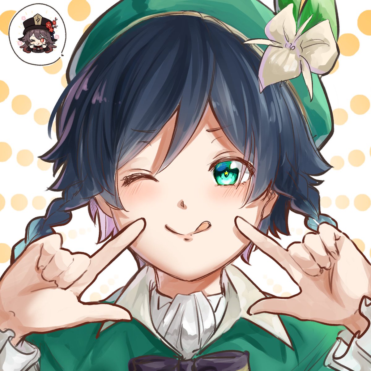 ウェンティ Venti 可愛い子ぶる の真似してるウェンティ ピサロくんのイラスト ウェンティ Venti 可愛い子ぶる の真似してるウェンティ ピサロくんのイラスト