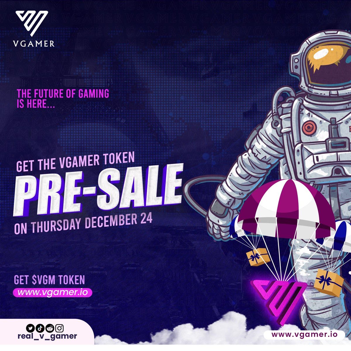 crypto_zombie21's tweet photo. 🚀 #vGamer Public #Presale 🚀

📅 Dec 24 12AM GMT 
ℹ Launchpad : https://t.co/tUSQSKAgmF 
🧢1000/2000BNB 
Audited by Cointool &amp; verified by Bscscan. 
Whitelisting ongoing : https://t.co/DejyWhBUuf

TG : https://t.co/QSdnutJEpi 
@real_v_gamer
 
#vgamer #vgm #vgamerarmy https://t.co/1rHwMHClDE