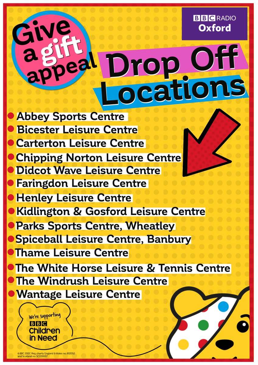 BBCOxford's tweet photo. If you recieve a present this Christmas which 🎁 doesn't fit ⛔️ /  you don't like 😬 /  you might return 🔙

👉 From Sunday 26th December, donate it at one of these points all across #Oxfordshire for our Big Sale &amp; help to raise money for @BBCCiN! 💪 https://t.co/jWvDA3INwo